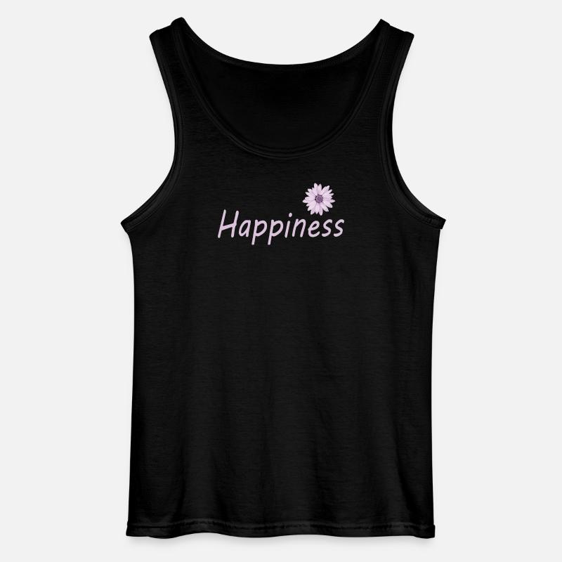 HAPPINESS - Gildan Männer Tank Top - Schwarz