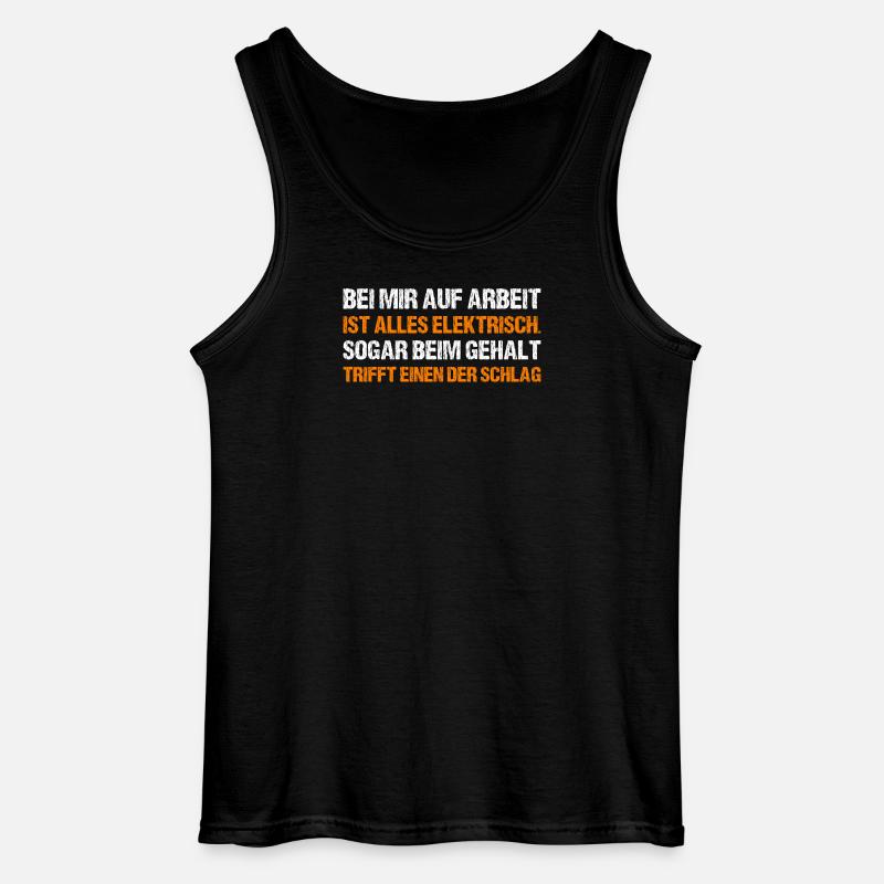 BEI MIR AUF ARBEIT - Gildan Männer Tank Top - Schwarz