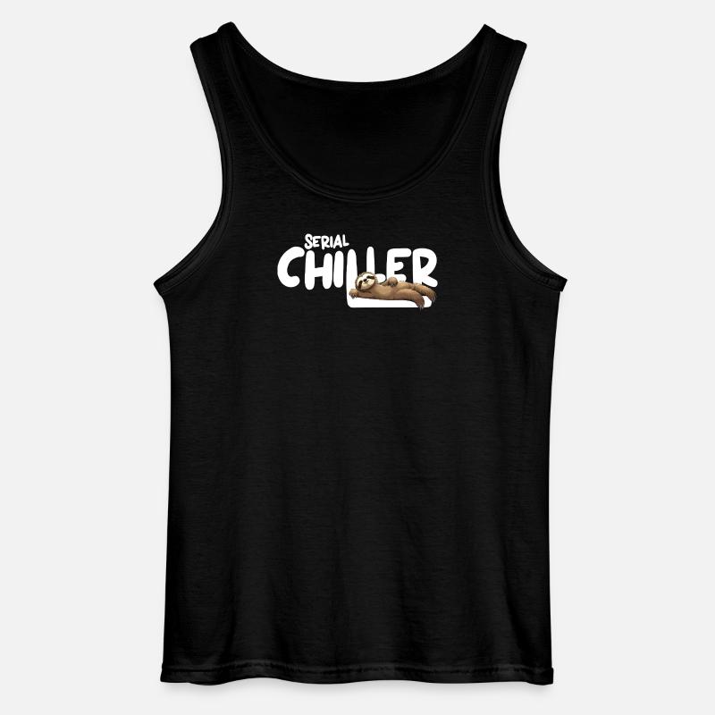 Faultier Serial Chiller – Lustiges Sloth Tee - Gildan Männer Tank Top - Schwarz