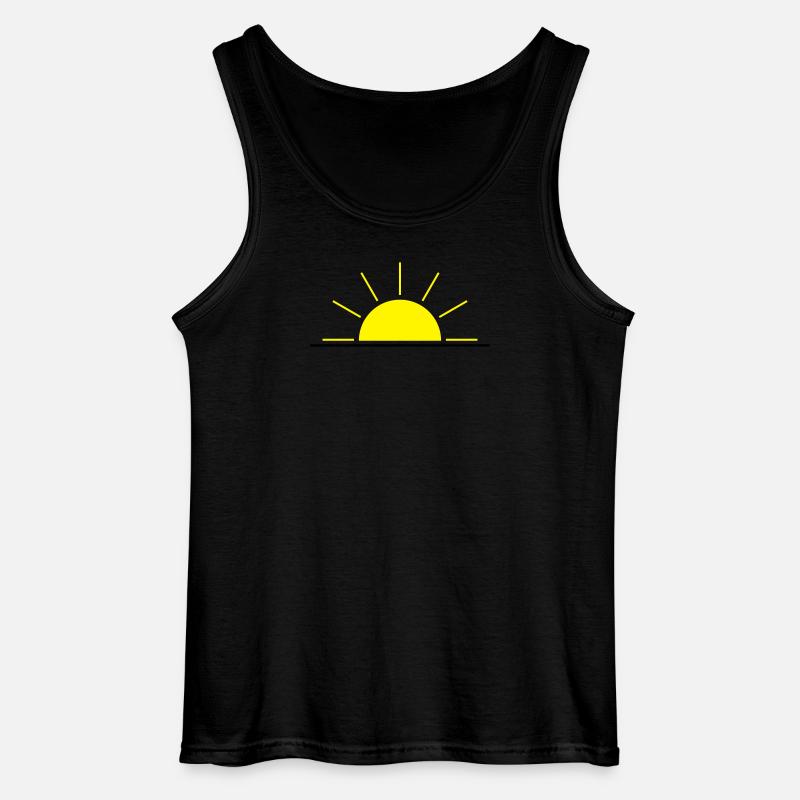 Sonnenaufgang oder Sonnenuntergang gelb - Gildan Männer Tank Top - Schwarz