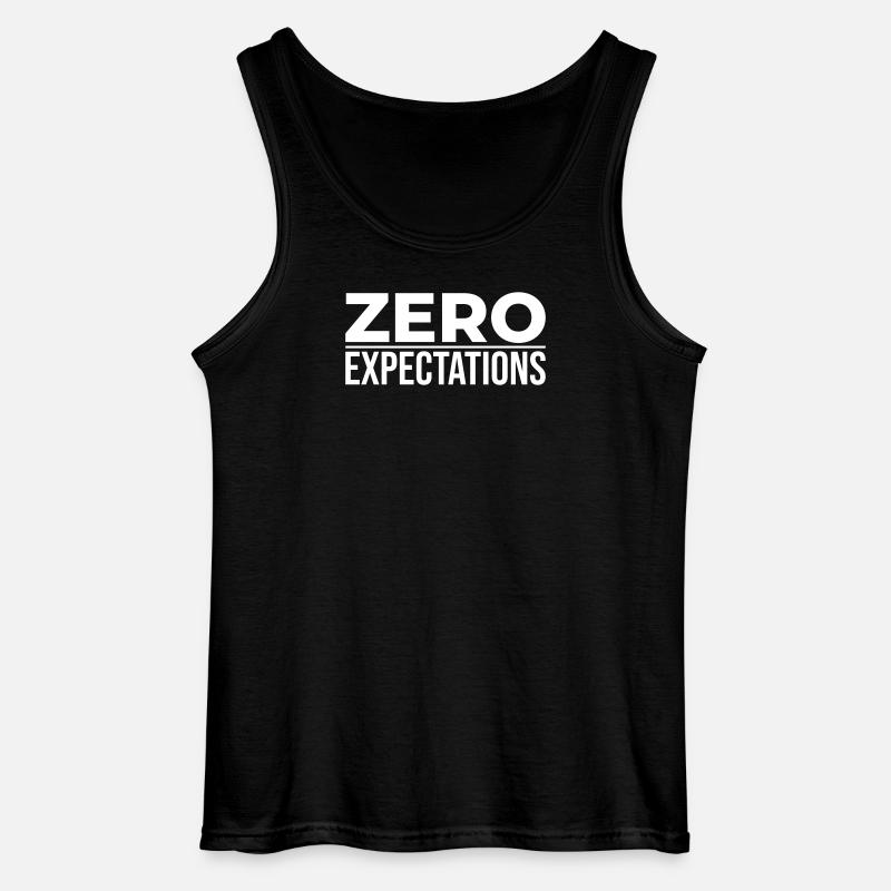 Zero Expectations – Minimal Statement - Gildan Men’s Tank Top - black