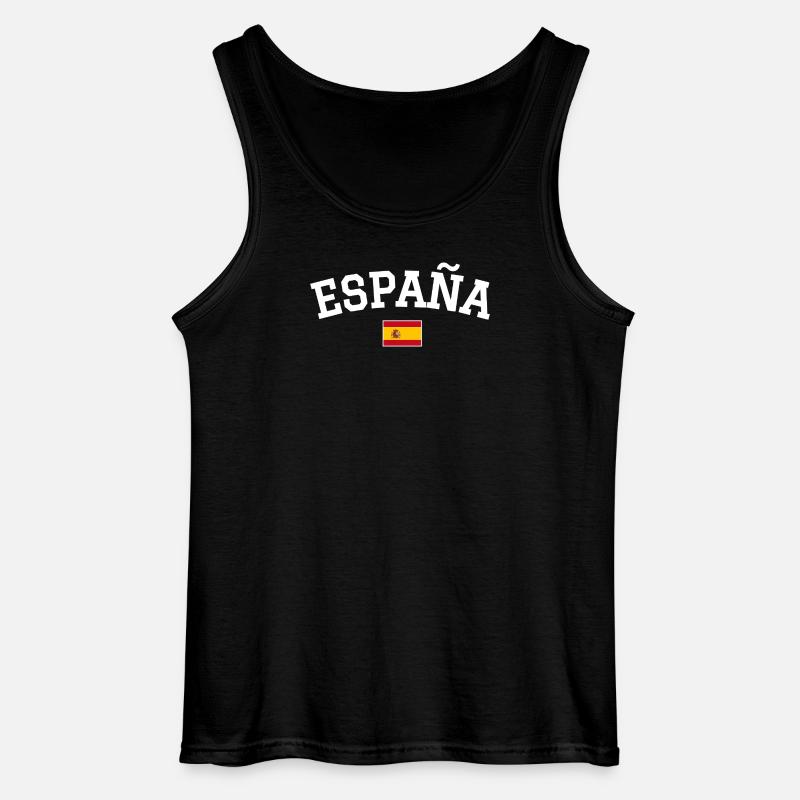 Spanien Flagge Design Weiss - Gildan Männer Tank Top - Schwarz