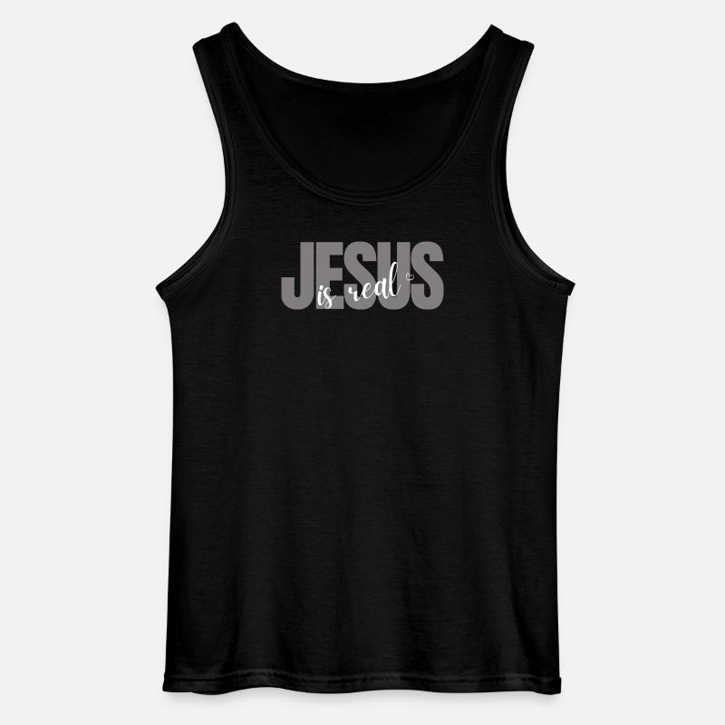 Jesus is Real - Gildan Männer Tank Top - Schwarz
