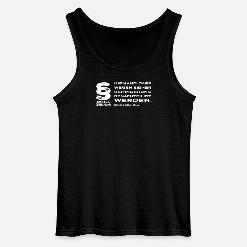 Antidiskriminierung Botschaft - Gildan Männer Tank Top - Schwarz