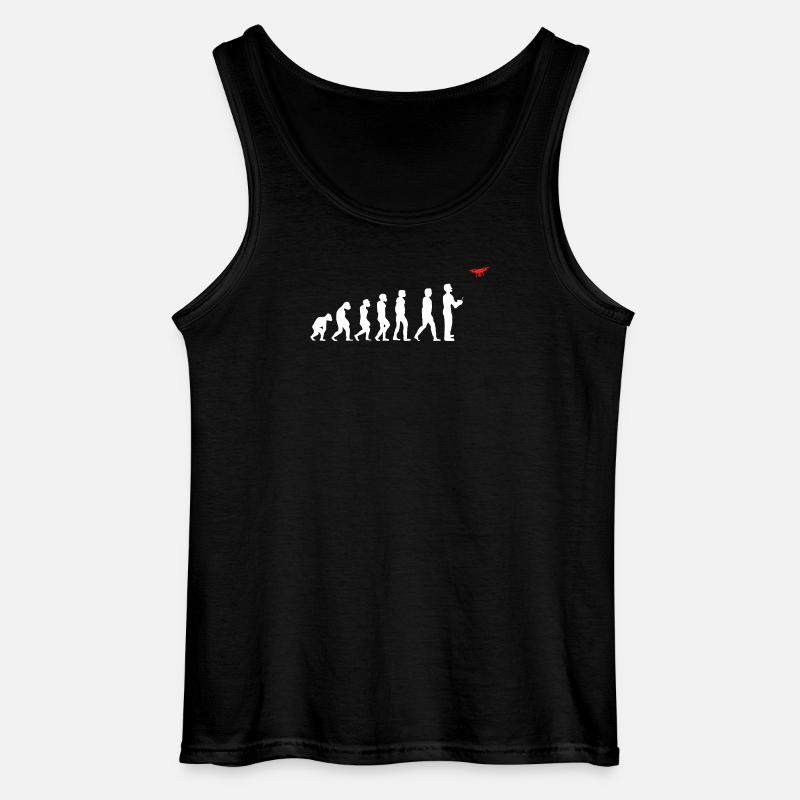 Evolution des Menschen Drohne Pilot - Gildan Männer Tank Top - Schwarz