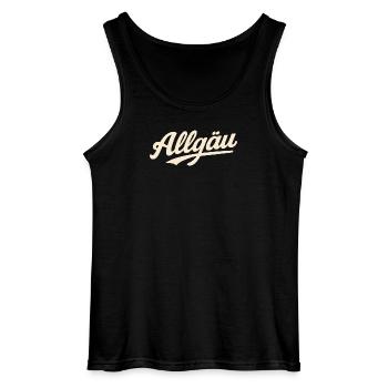 Allgäu Schriftzug Vintage - Gildan Männer Tank Top - Schwarz - Vorne - AI Model Male 185 dark (185cm)