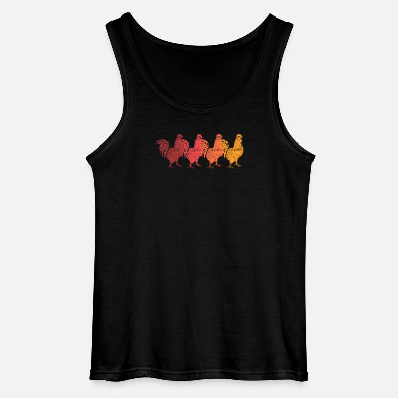 Hahn - Gildan Männer Tank Top - Schwarz
