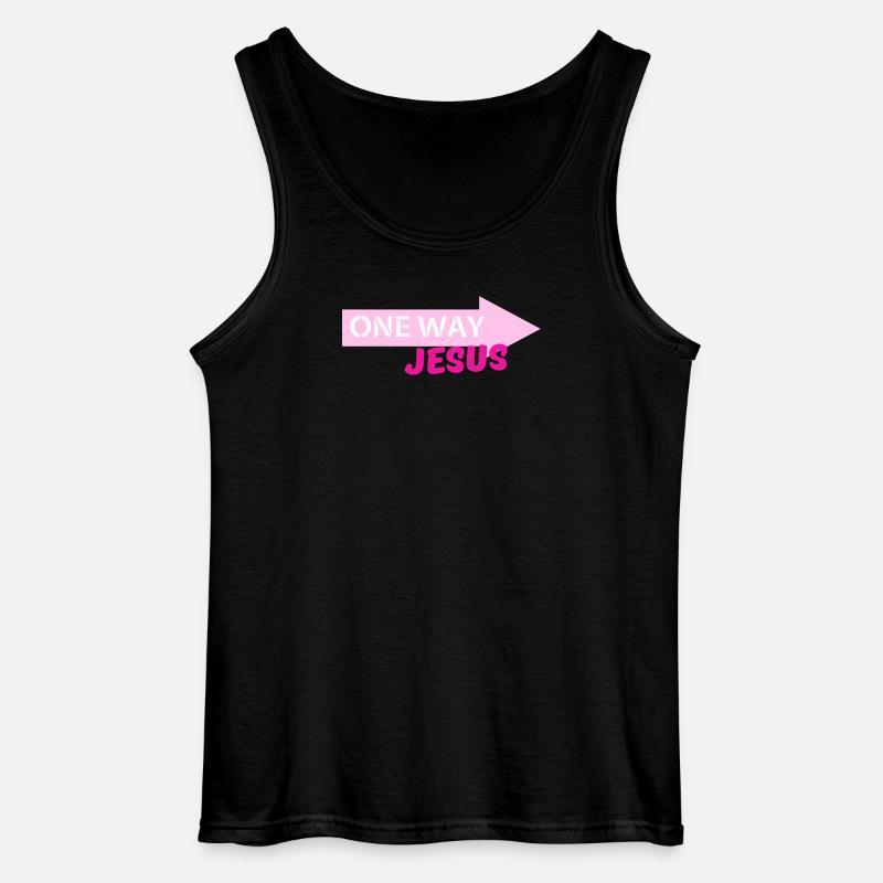 Einweg-Jesus-Pfeil - Gildan Männer Tank Top - Schwarz