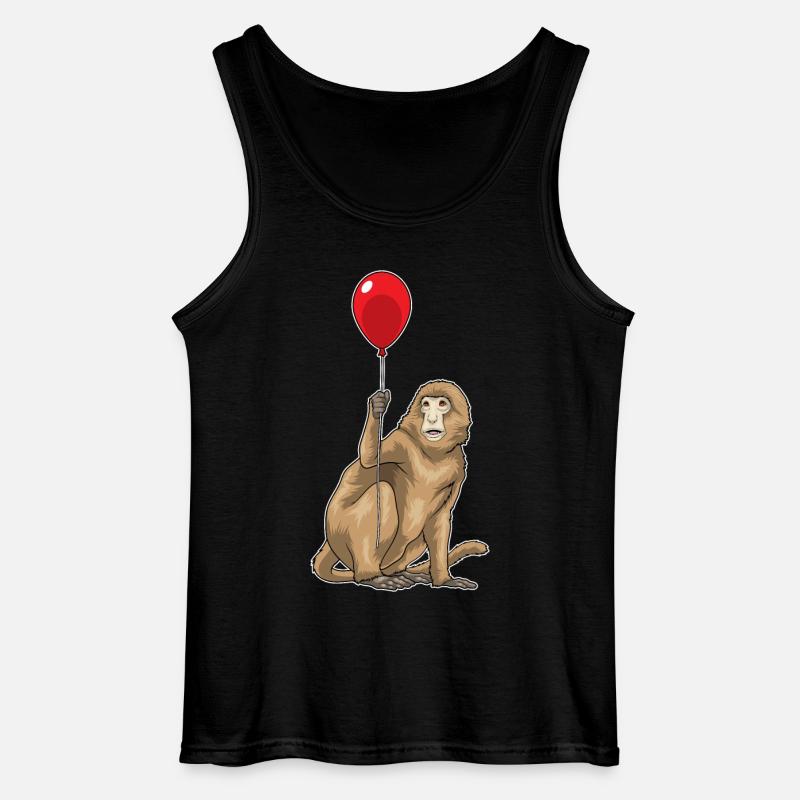 Affe Luftballon - Gildan Männer Tank Top - Schwarz