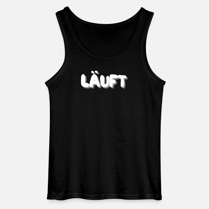 läuft - Gildan Männer Tank Top - Schwarz