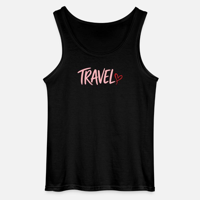 Reiseherz - Gildan Männer Tank Top - Schwarz