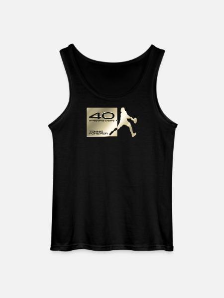 40 years young tennis player - Gildan Men’s Tank Top - black