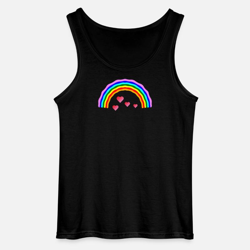 Regenbogenherz Regenbogenherz - Gildan Männer Tank Top - Schwarz