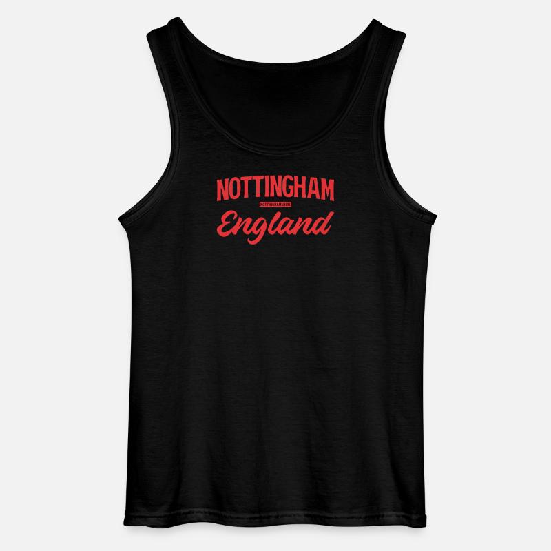 Nottingham England Script - Gildan Men’s Tank Top - black