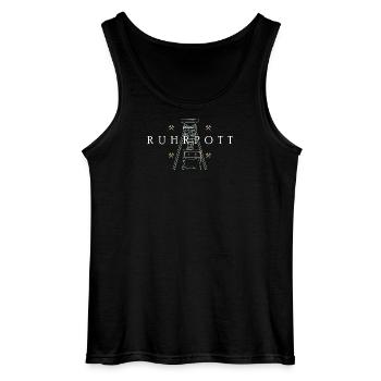 Ruhrpott, Handzeichnung Zechenturm Prosper-Haniel - Gildan Männer Tank Top - Schwarz - Vorne - AI Model Male 185 dark (185cm)