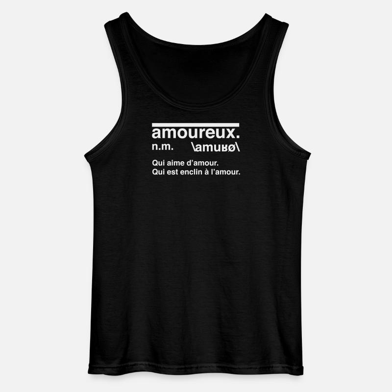 Lovers Definition Dictionary Style - Gildan Men’s Tank Top - black