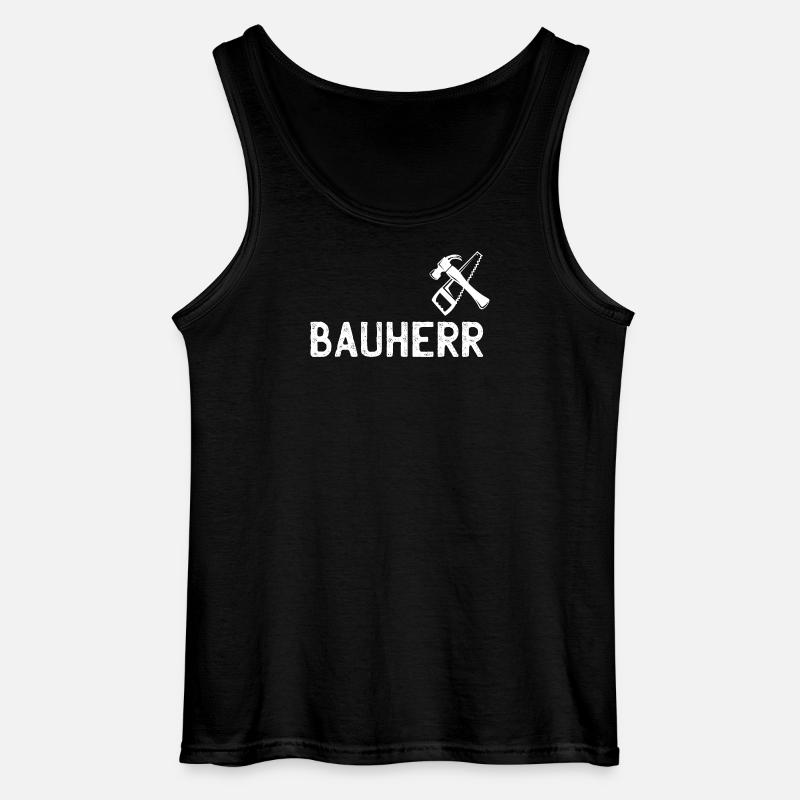 Builder DIY Tool Emblem - Gildan Men’s Tank Top - black