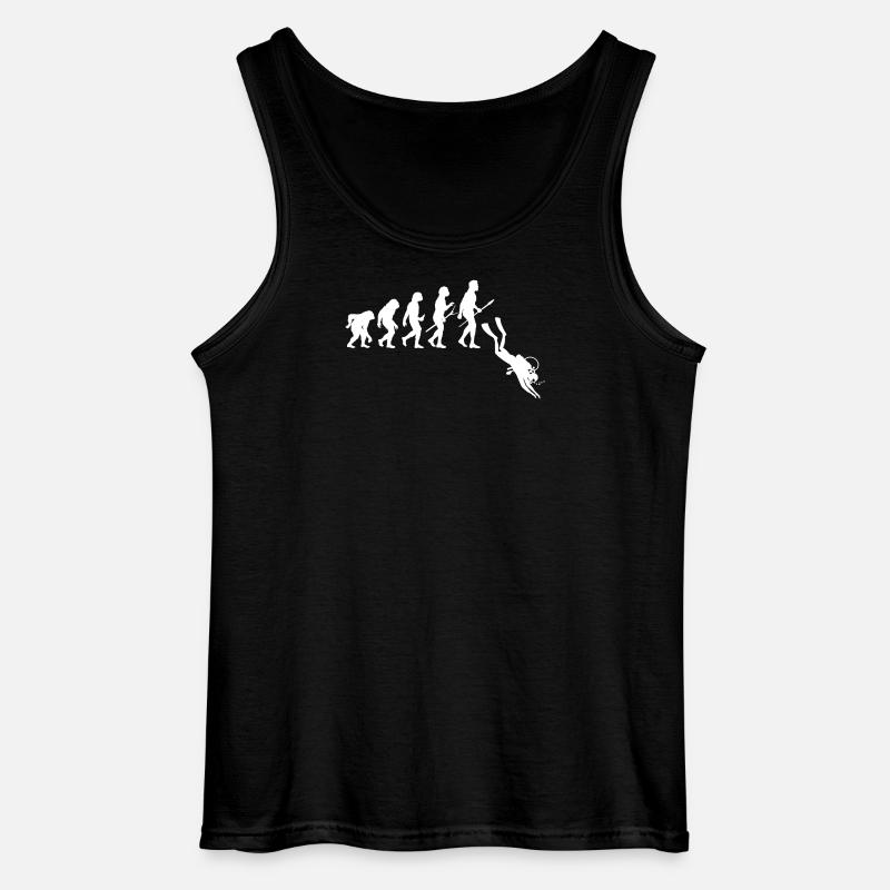 Taucher Evolution - Tauchen - Gildan Männer Tank Top - Schwarz