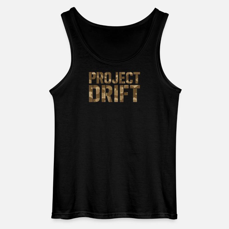 Project Drift Camouflage Tuning Statement - Gildan Männer Tank Top - Schwarz