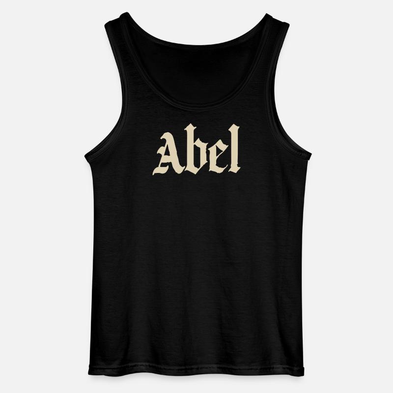 Abel Gothic Script - Gildan Men’s Tank Top - black