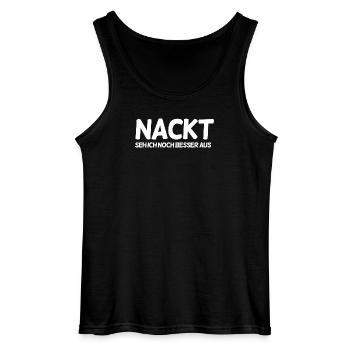 Lustiger Spruch - Gildan Männer Tank Top - Schwarz - Vorne - AI Model Male 185 dark (185cm)
