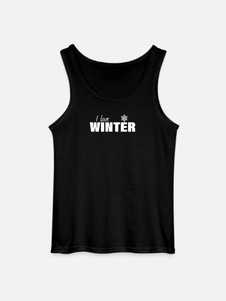 i love winter - Gildan Men’s Tank Top - black