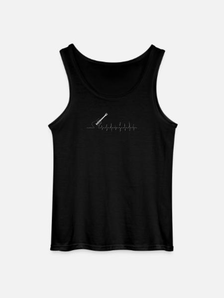 Guitar Pulse Silhouette - Gildan Men’s Tank Top - black