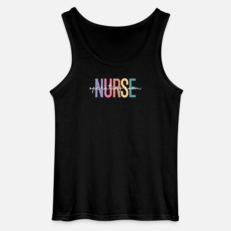 Nurse OR Gradient Letter Design - Gildan Männer Tank Top - Schwarz