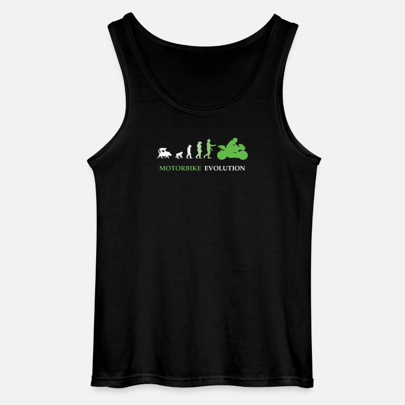 Motorbike Evolution - Motorradfahrer - Gildan Männer Tank Top - Schwarz