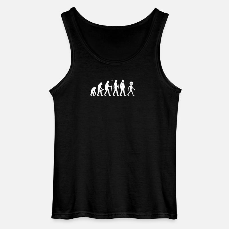 From Ape to Alien – Evolution Reloaded - Gildan Männer Tank Top - Schwarz