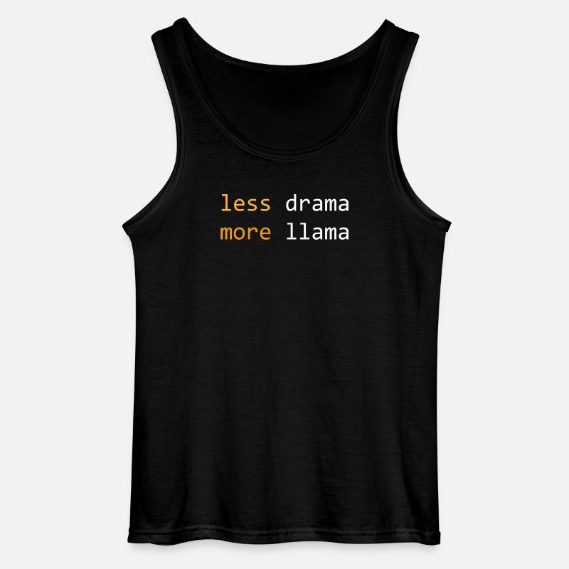 Less drama, more Llama, dark - Canotta da uomo Gildan - nero