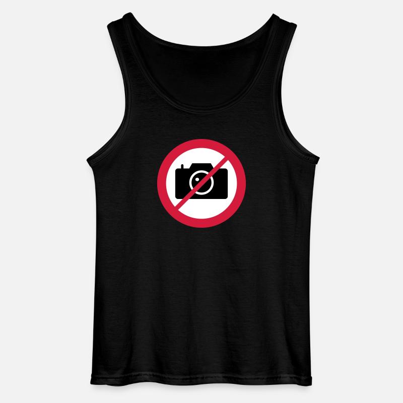 Verkehrszeichen Kamera - Gildan Männer Tank Top - Schwarz