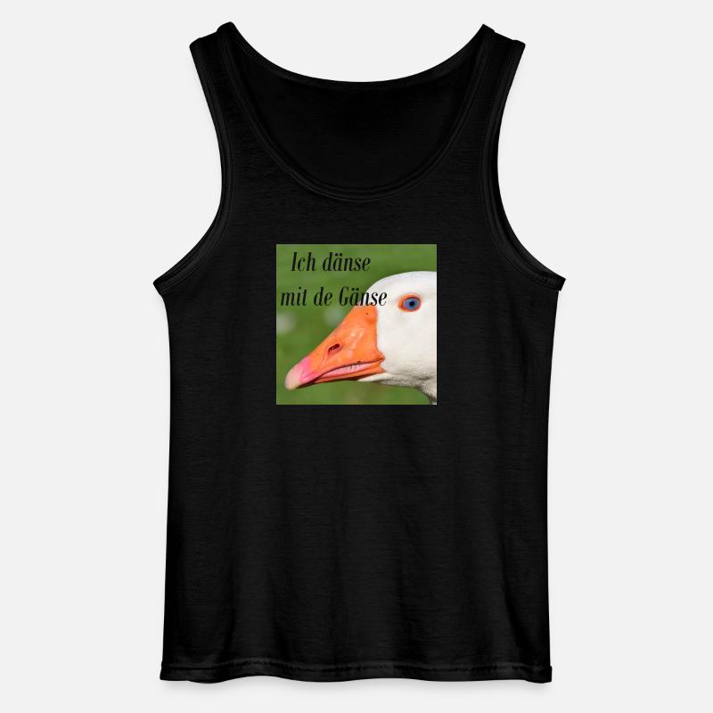 Ich dänse mit de Gänse - Gildan Männer Tank Top - Schwarz