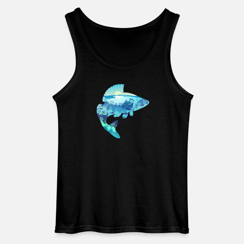 Barsch Perch Bass - Gildan Männer Tank Top - Schwarz