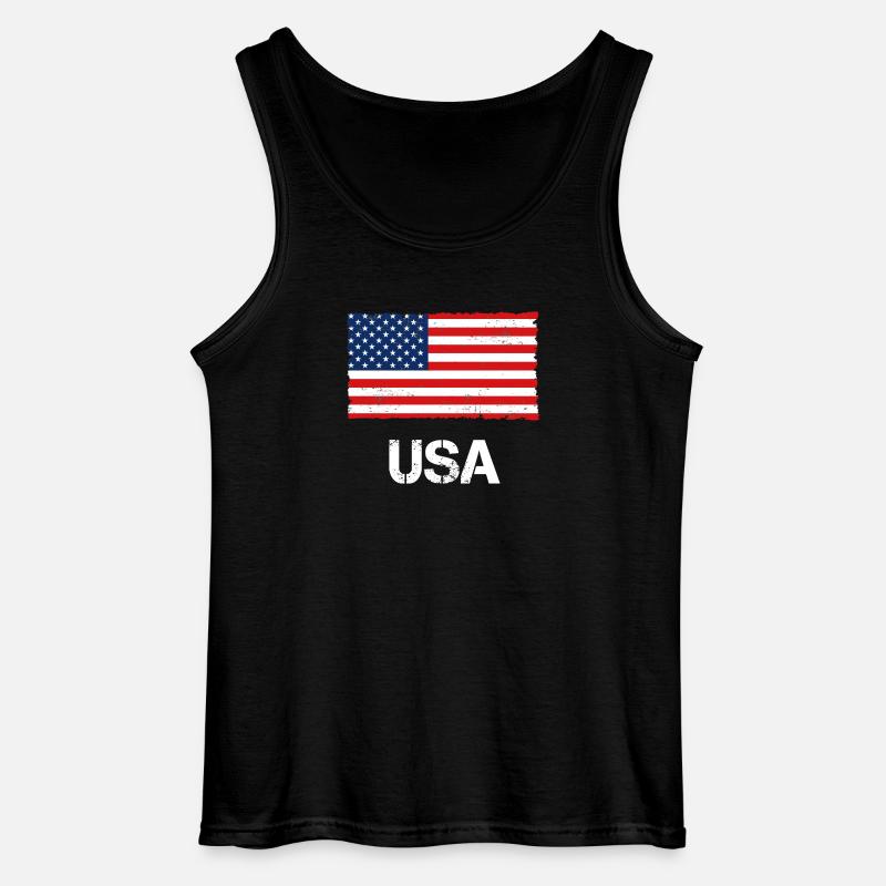 USA - Gildan Männer Tank Top - Schwarz