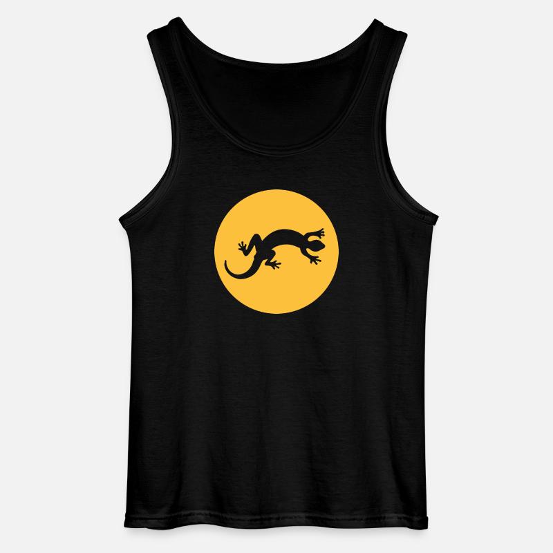 Gecko Salamander Eidechse - Gildan Männer Tank Top - Schwarz