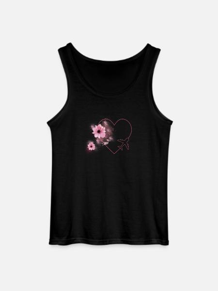 Travel from your heart's content - Gildan Men’s Tank Top - black