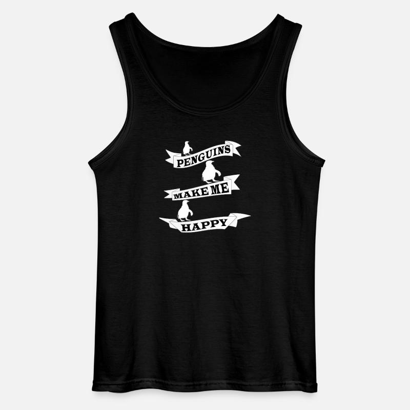 Pinguin - Gildan Männer Tank Top - Schwarz