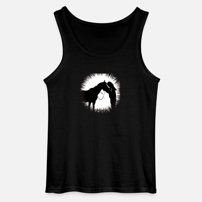 Pferd - Gildan Männer Tank Top - Schwarz