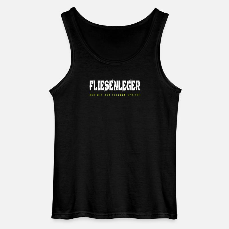 Fliesenleger Design - Gildan Männer Tank Top - Schwarz