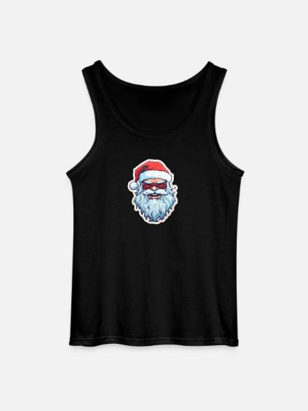Santa Claus - illustration - Gildan Men’s Tank Top - black