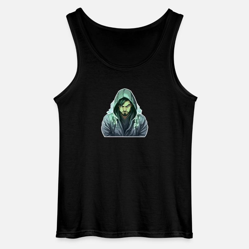 Ethical Hacker - Illustration - Gildan Männer Tank Top - Schwarz