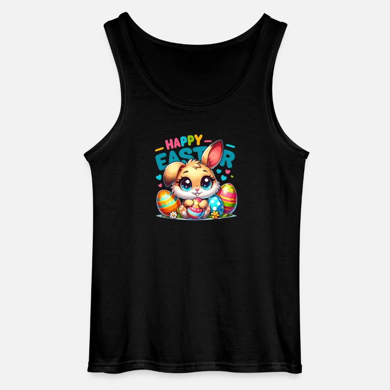 Happy Easter - Easter Bunny Illustration - Gildan Männer Tank Top - Schwarz