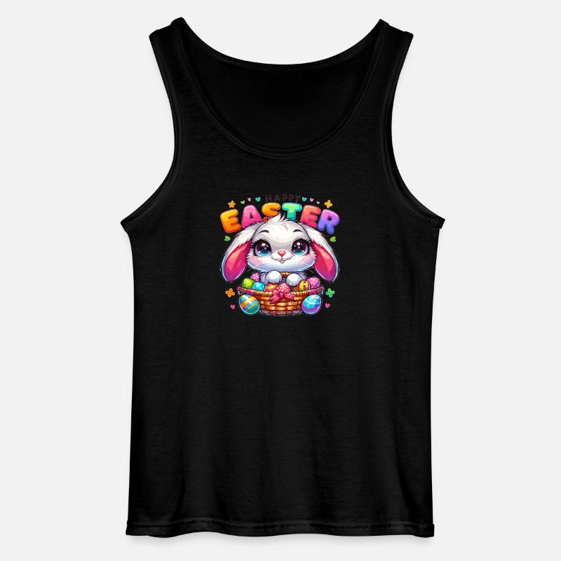 Happy Easter - Easter Bunny Illustration - Gildan Männer Tank Top - Schwarz