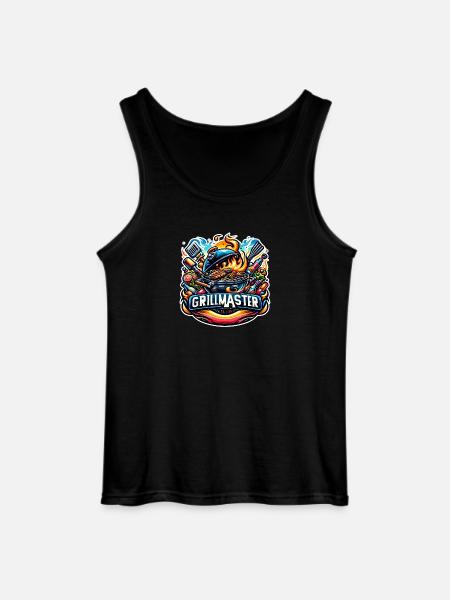 GrillMaster - Grill Illustration - Gildan Männer Tank Top - Schwarz