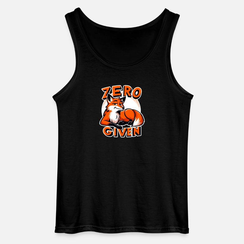 Zero Given - Fox Illustration - Gildan Men’s Tank Top - black
