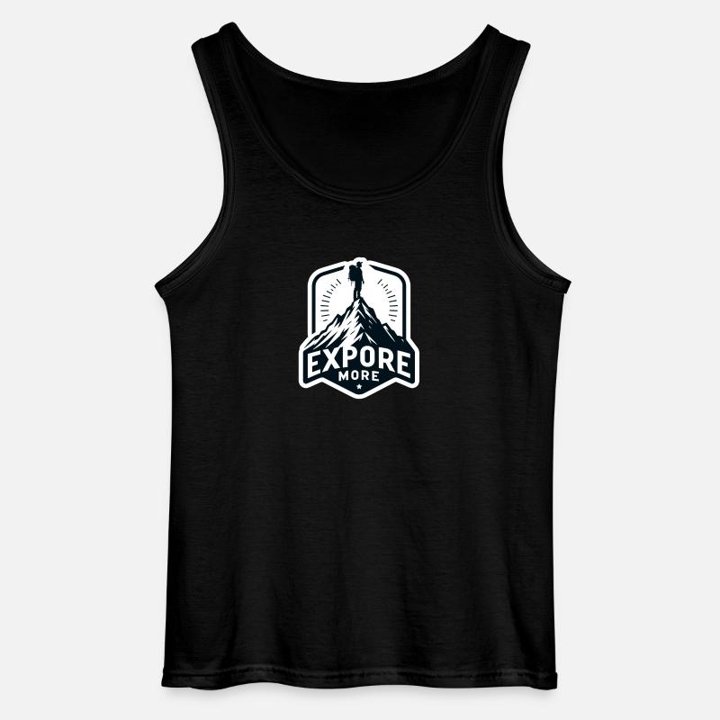Explore more - Wanderer - Gildan Männer Tank Top - Schwarz