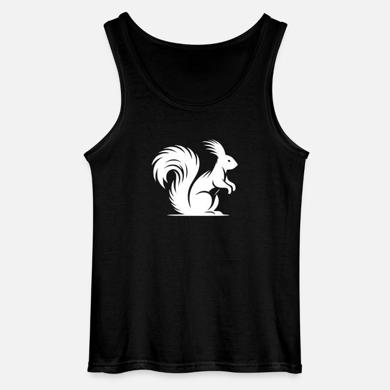Putziges Eichhörnchen mit buschigem Schwanz - Gildan Männer Tank Top - Schwarz