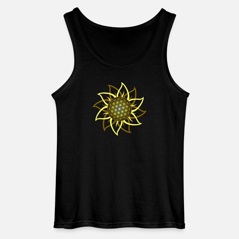Blume des Lebens - Gildan Männer Tank Top - Schwarz