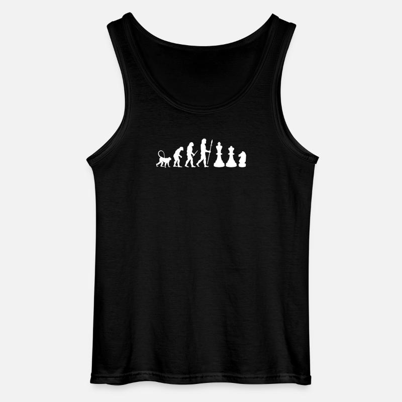 Schach Evolution - Gildan Männer Tank Top - Schwarz